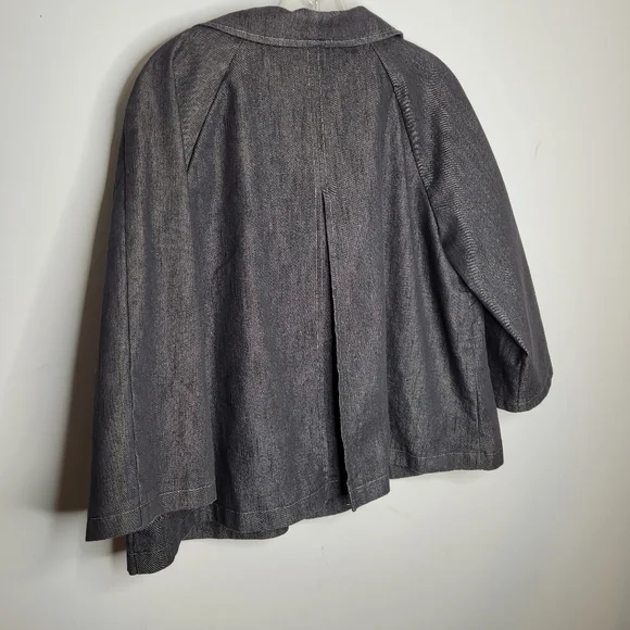 Christopher & Banks Denim Jacket lined with pleated back 3 quarter sleeves XL - Picture 8 of 12